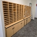 Blonde 72 Slot Pigeon Hole Mail Sorter Workstation w/ Storage